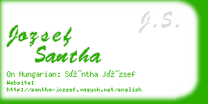jozsef santha business card